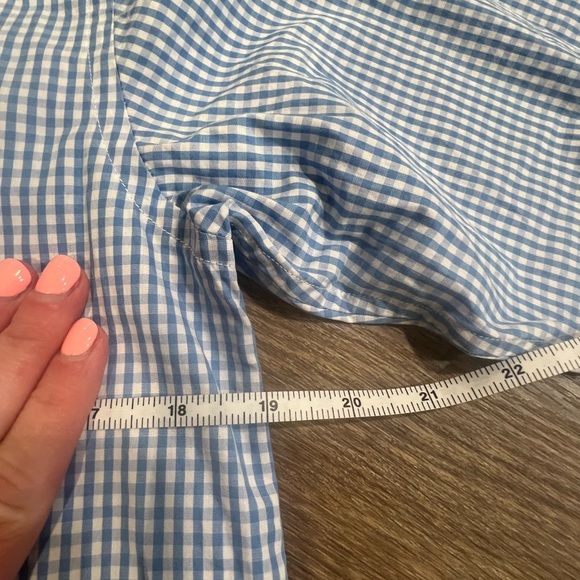 Boys Vineyard Vines Button Down Blue Gingham - Picture 9 of 11